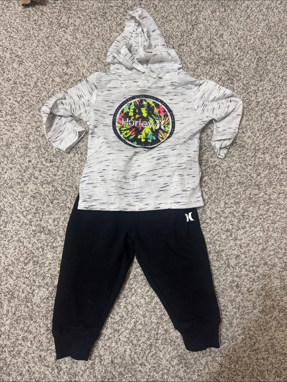 Hurley Black Kids Sweats with Logo Sweatshirt Set